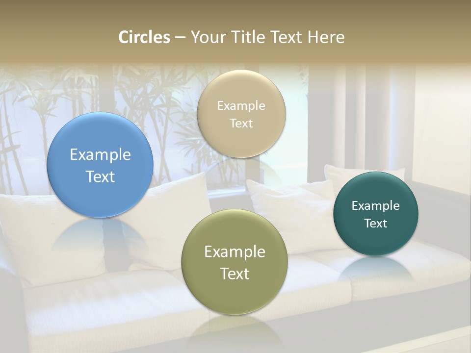 Living Room Waiting Room With Elegant Modern Black And White Design PowerPoint Template