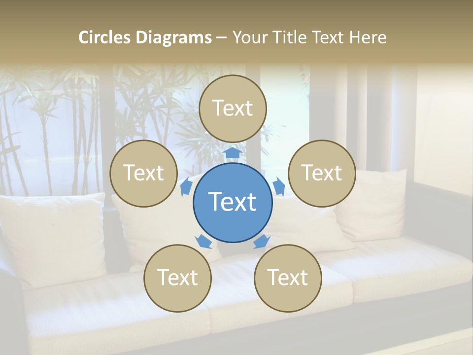 Living Room Waiting Room With Elegant Modern Black And White Design PowerPoint Template