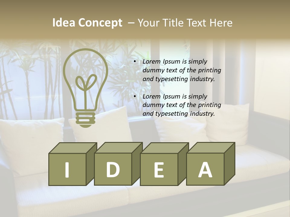 Living Room Waiting Room With Elegant Modern Black And White Design PowerPoint Template