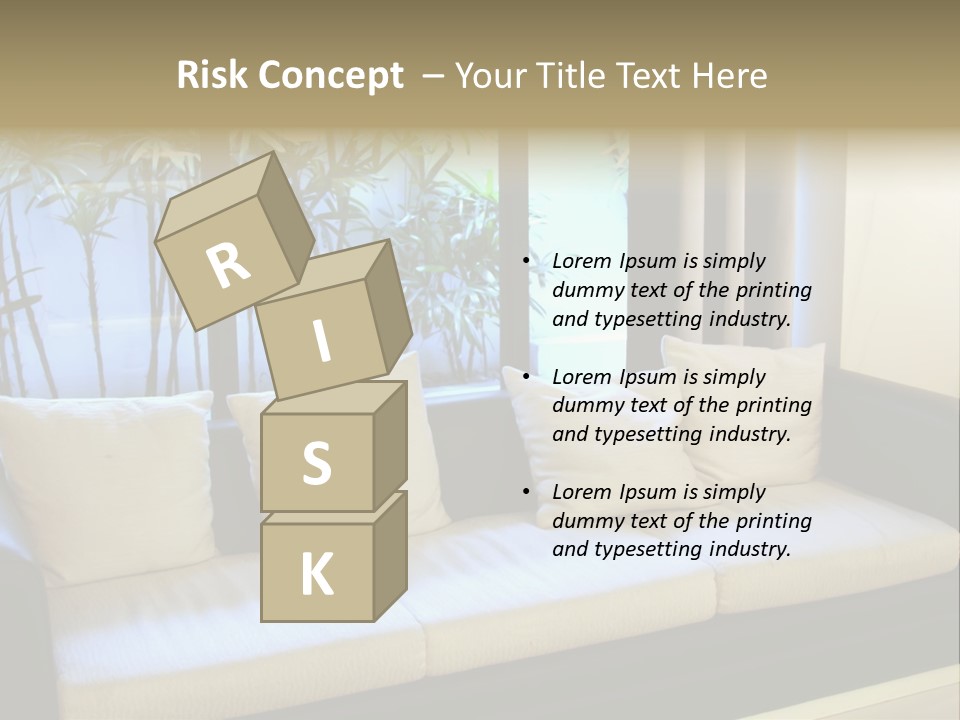 Living Room Waiting Room With Elegant Modern Black And White Design PowerPoint Template