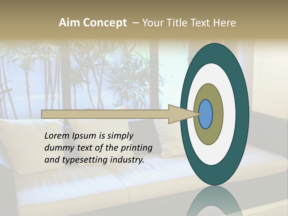 Living Room Waiting Room With Elegant Modern Black And White Design PowerPoint Template