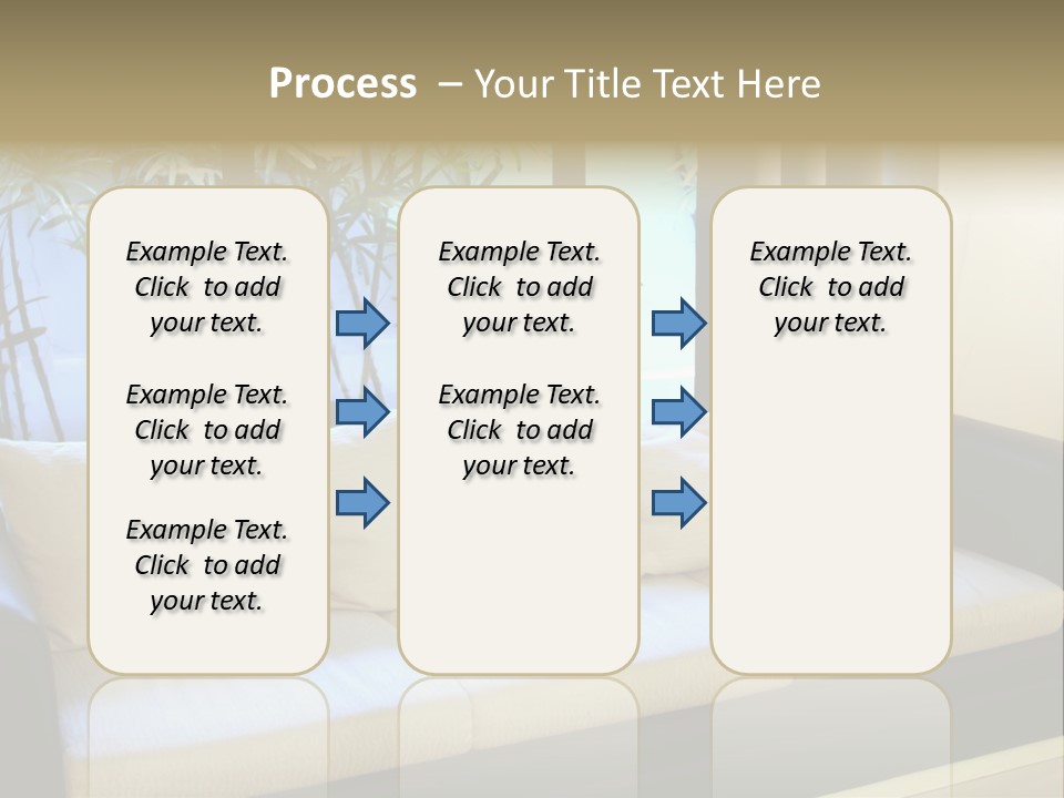 Living Room Waiting Room With Elegant Modern Black And White Design PowerPoint Template