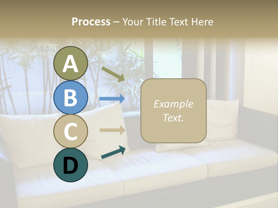 Living Room Waiting Room With Elegant Modern Black And White Design PowerPoint Template