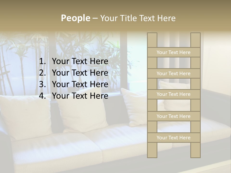 Living Room Waiting Room With Elegant Modern Black And White Design PowerPoint Template