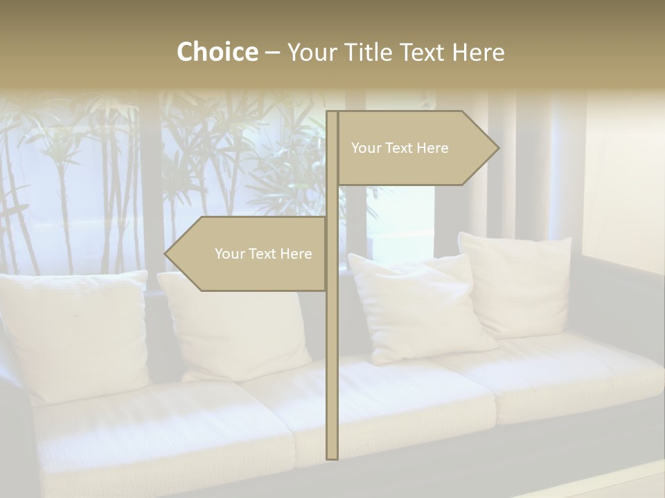 Living Room Waiting Room With Elegant Modern Black And White Design PowerPoint Template