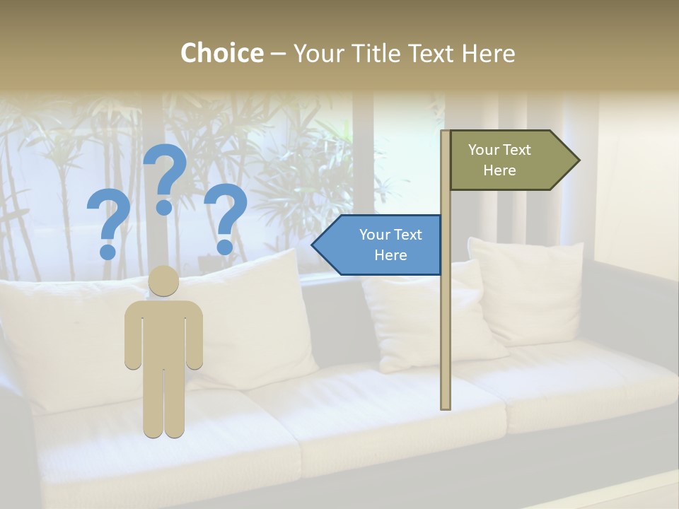 Living Room Waiting Room With Elegant Modern Black And White Design PowerPoint Template