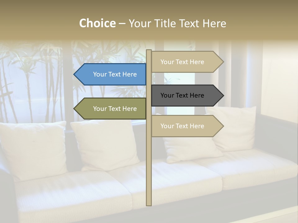 Living Room Waiting Room With Elegant Modern Black And White Design PowerPoint Template