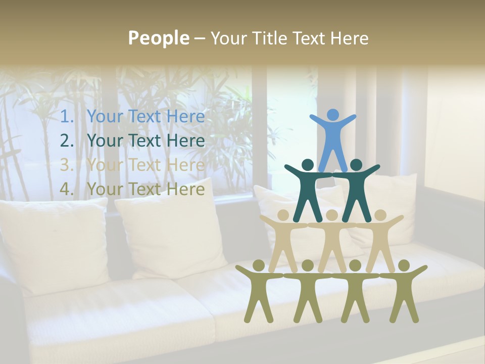 Living Room Waiting Room With Elegant Modern Black And White Design PowerPoint Template