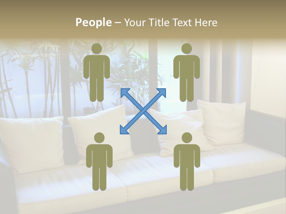 Living Room Waiting Room With Elegant Modern Black And White Design PowerPoint Template