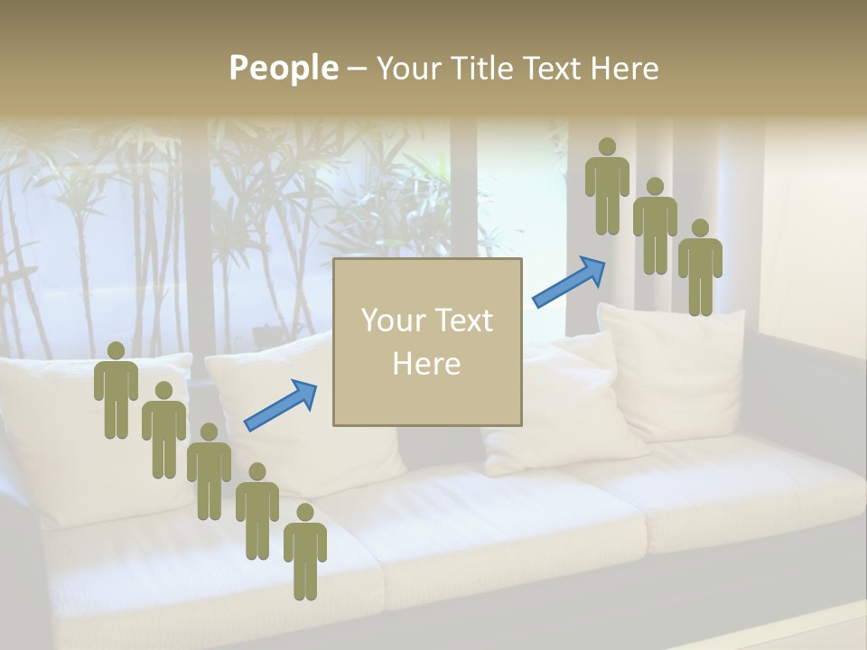 Living Room Waiting Room With Elegant Modern Black And White Design PowerPoint Template