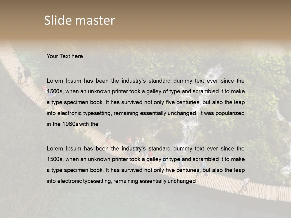 The National Park Plitvicka Lake - Croatia PowerPoint Template