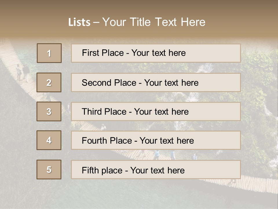 The National Park Plitvicka Lake - Croatia PowerPoint Template