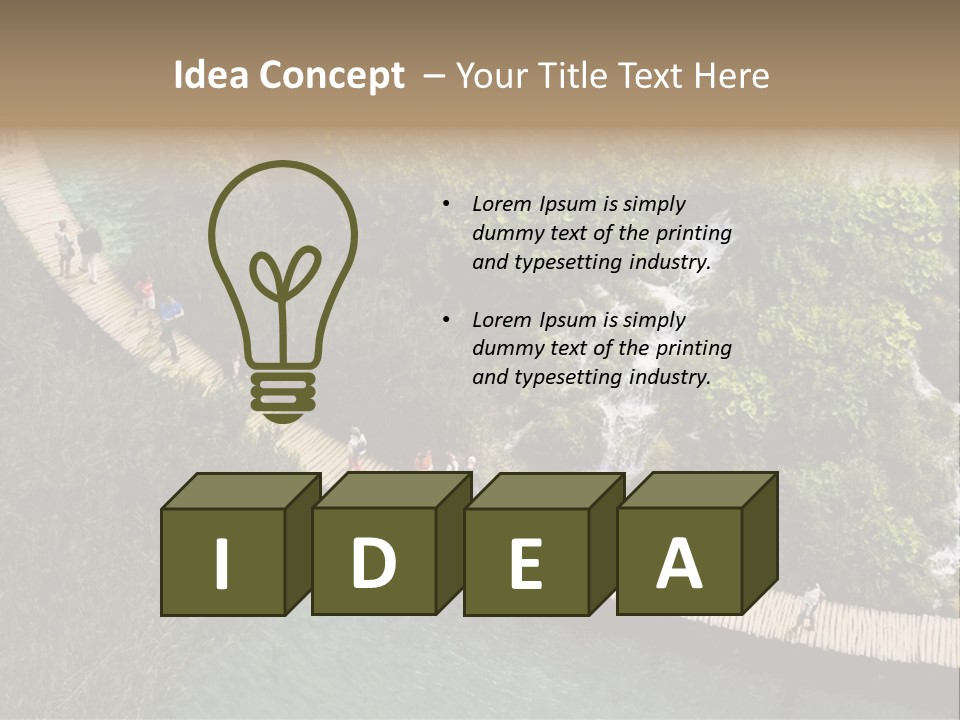 The National Park Plitvicka Lake - Croatia PowerPoint Template