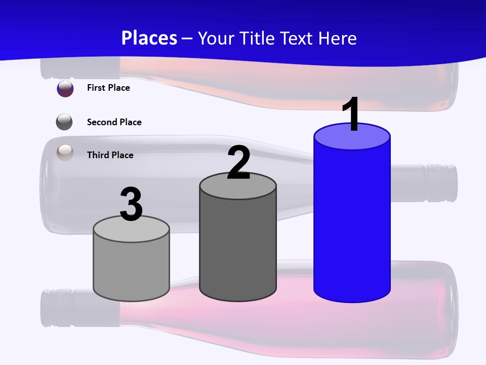 Isolated Colorful Wine Bottles Over A White Background PowerPoint Template