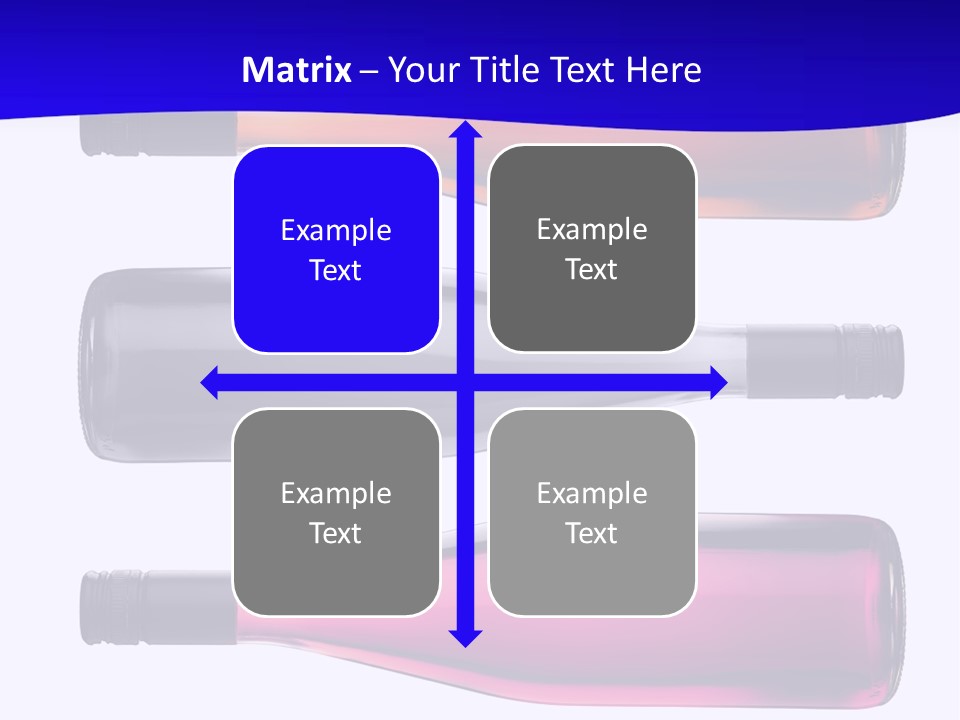 Isolated Colorful Wine Bottles Over A White Background PowerPoint Template