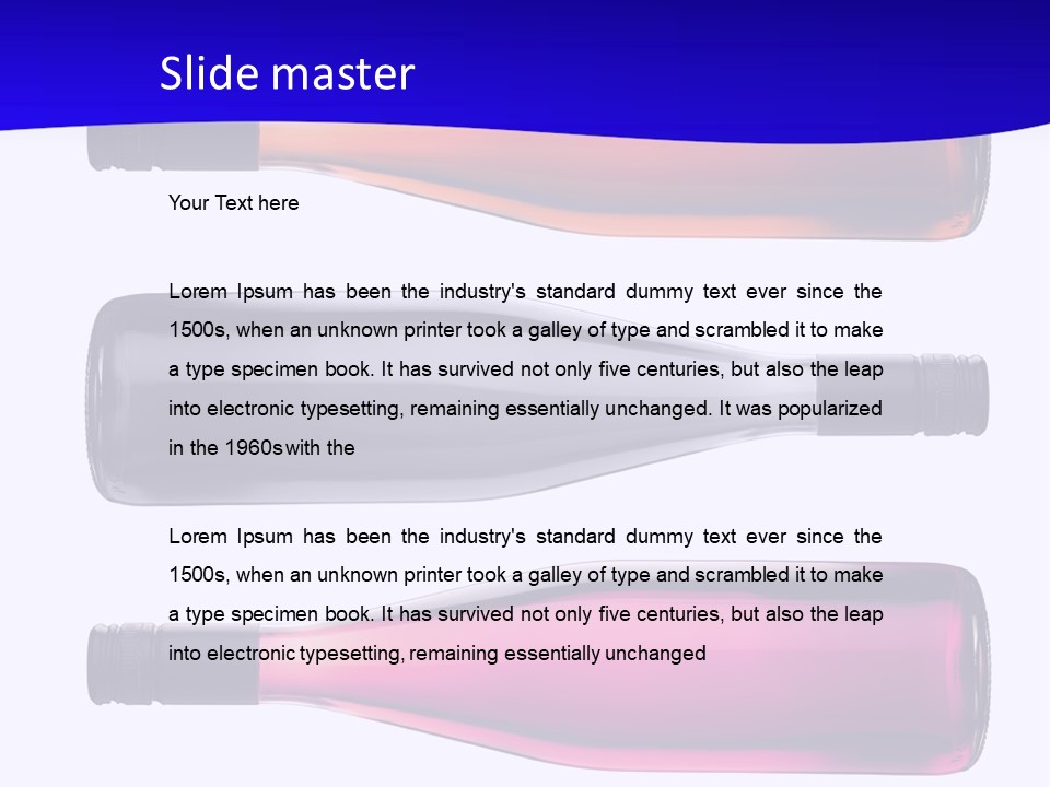 Isolated Colorful Wine Bottles Over A White Background PowerPoint Template