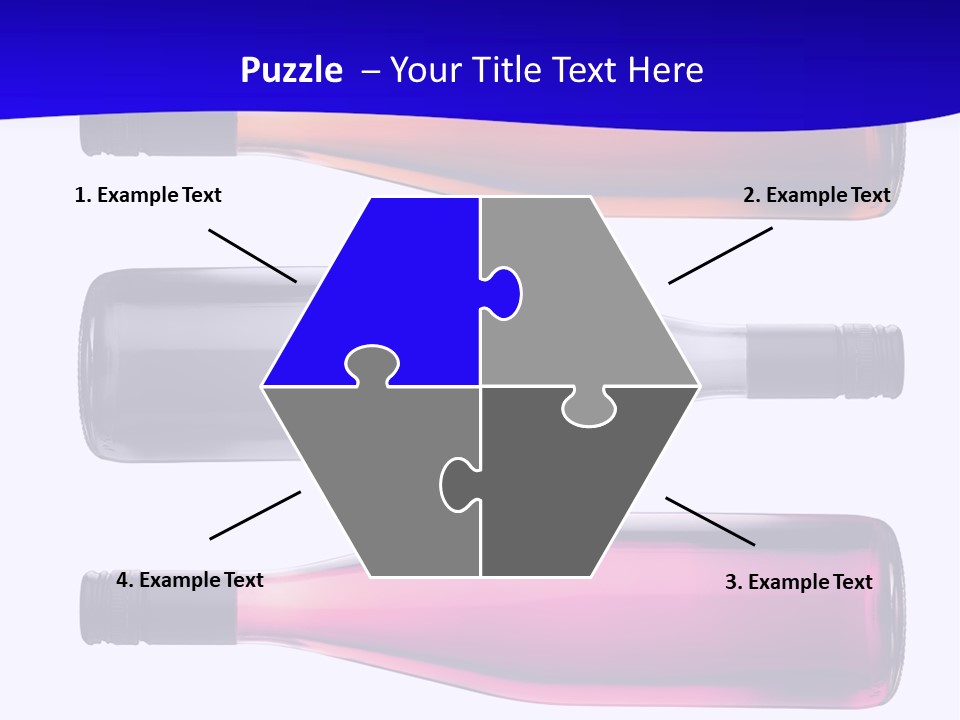 Isolated Colorful Wine Bottles Over A White Background PowerPoint Template