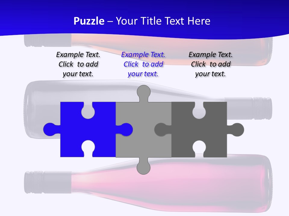 Isolated Colorful Wine Bottles Over A White Background PowerPoint Template