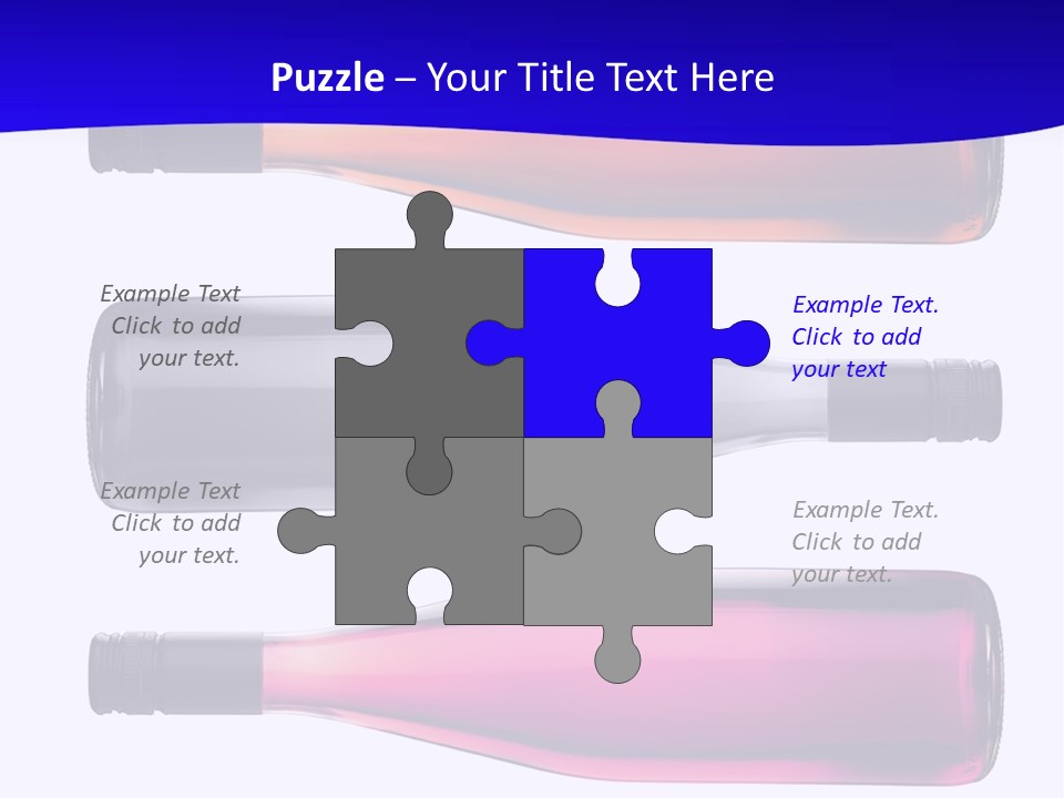 Isolated Colorful Wine Bottles Over A White Background PowerPoint Template