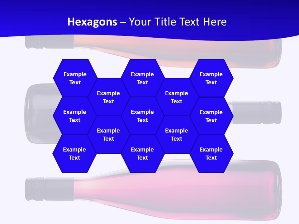 Isolated Colorful Wine Bottles Over A White Background PowerPoint Template