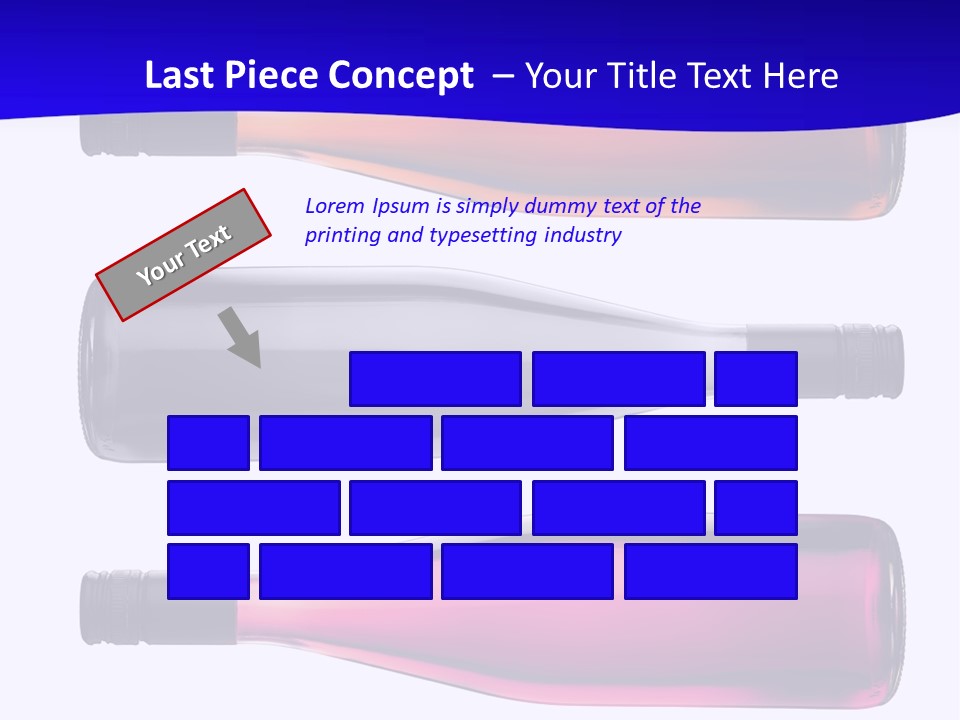 Isolated Colorful Wine Bottles Over A White Background PowerPoint Template