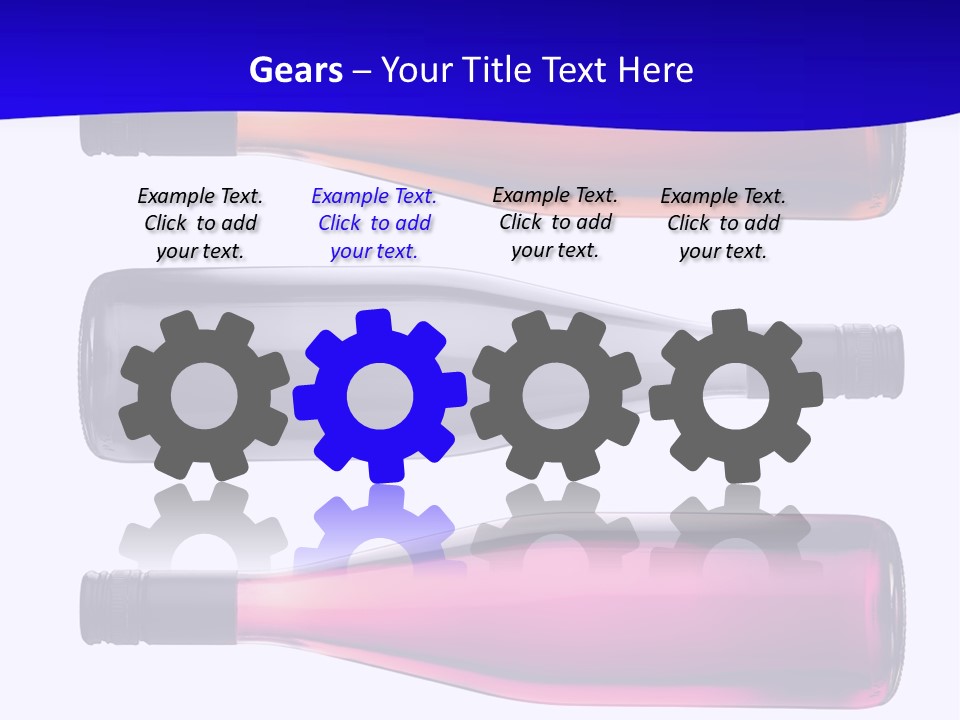 Isolated Colorful Wine Bottles Over A White Background PowerPoint Template