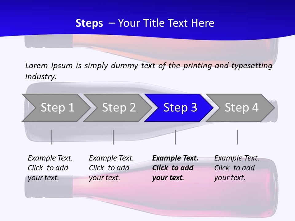 Isolated Colorful Wine Bottles Over A White Background PowerPoint Template
