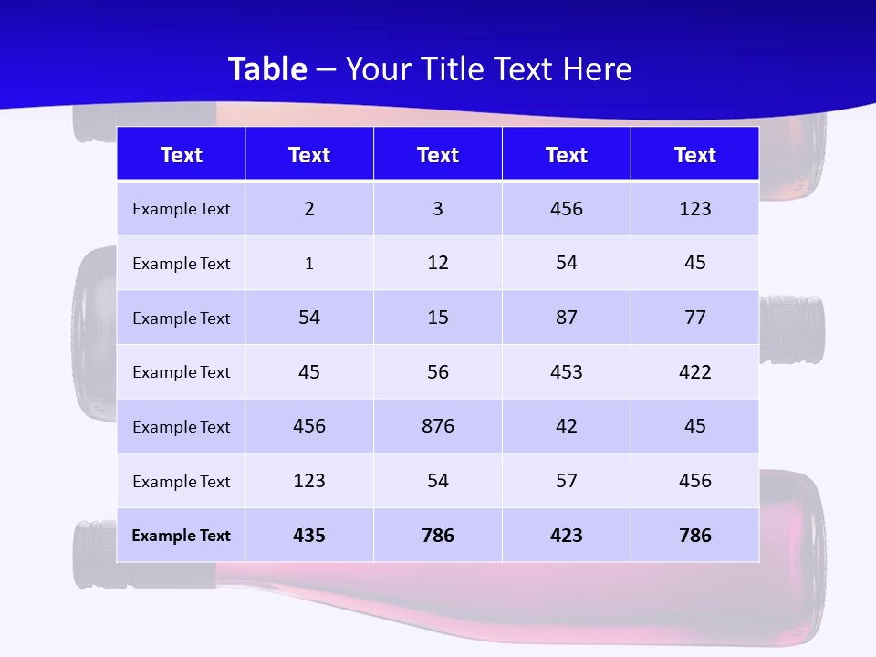 Isolated Colorful Wine Bottles Over A White Background PowerPoint Template