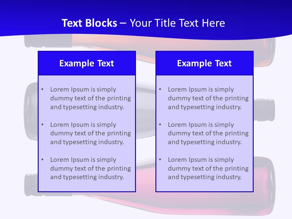 Isolated Colorful Wine Bottles Over A White Background PowerPoint Template