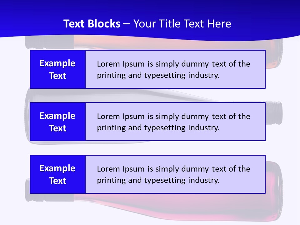 Isolated Colorful Wine Bottles Over A White Background PowerPoint Template