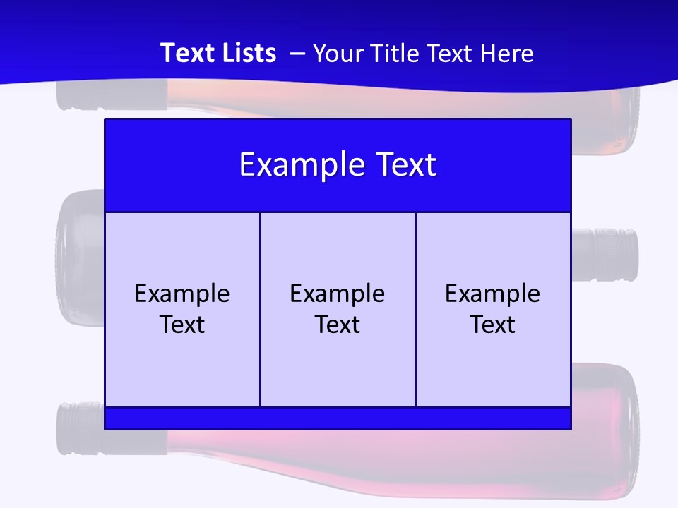 Isolated Colorful Wine Bottles Over A White Background PowerPoint Template