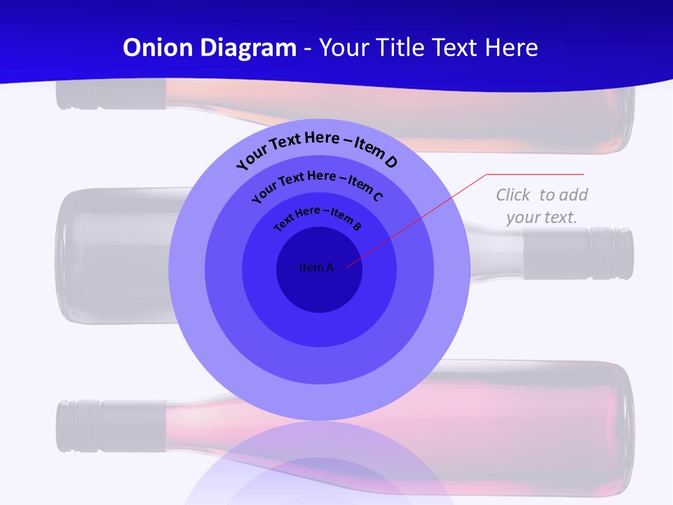 Isolated Colorful Wine Bottles Over A White Background PowerPoint Template