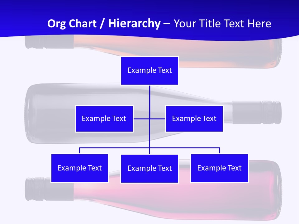 Isolated Colorful Wine Bottles Over A White Background PowerPoint Template