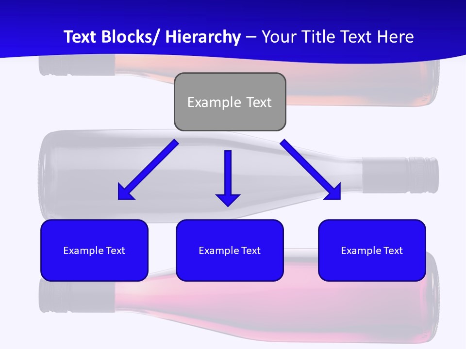 Isolated Colorful Wine Bottles Over A White Background PowerPoint Template