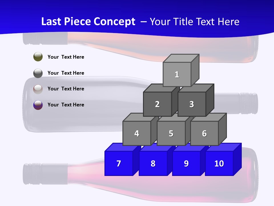 Isolated Colorful Wine Bottles Over A White Background PowerPoint Template