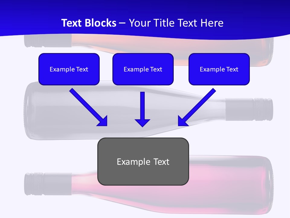 Isolated Colorful Wine Bottles Over A White Background PowerPoint Template