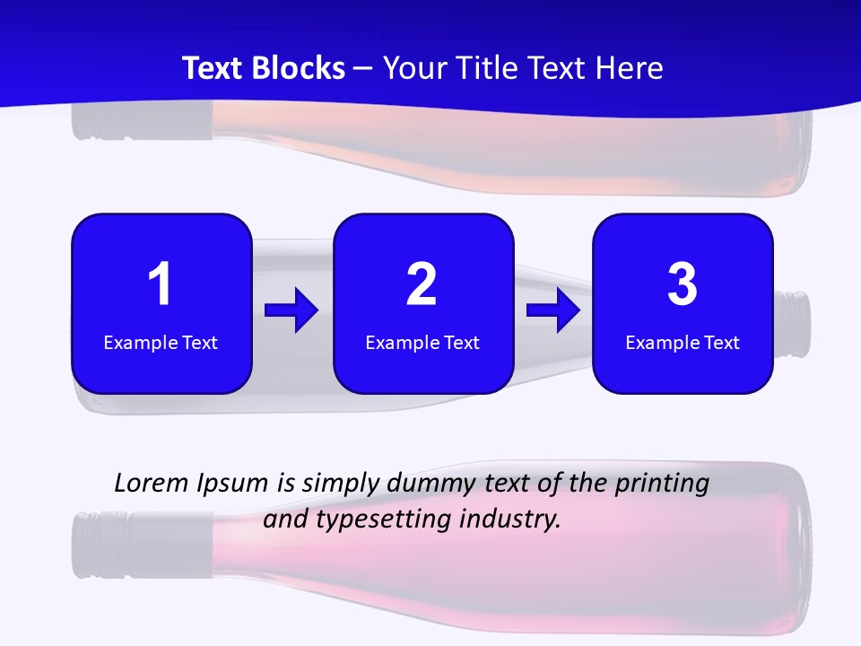 Isolated Colorful Wine Bottles Over A White Background PowerPoint Template