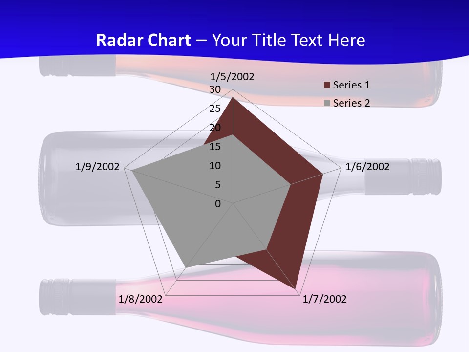 Isolated Colorful Wine Bottles Over A White Background PowerPoint Template