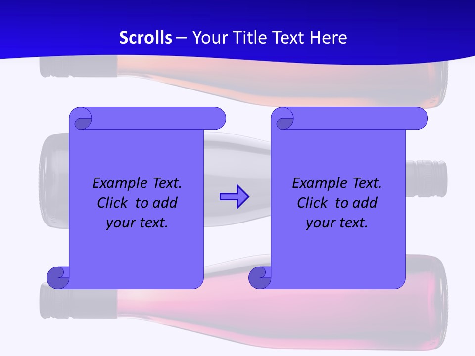 Isolated Colorful Wine Bottles Over A White Background PowerPoint Template