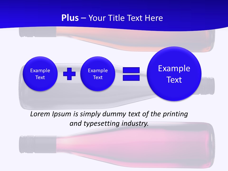 Isolated Colorful Wine Bottles Over A White Background PowerPoint Template