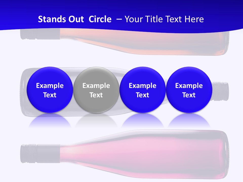 Isolated Colorful Wine Bottles Over A White Background PowerPoint Template