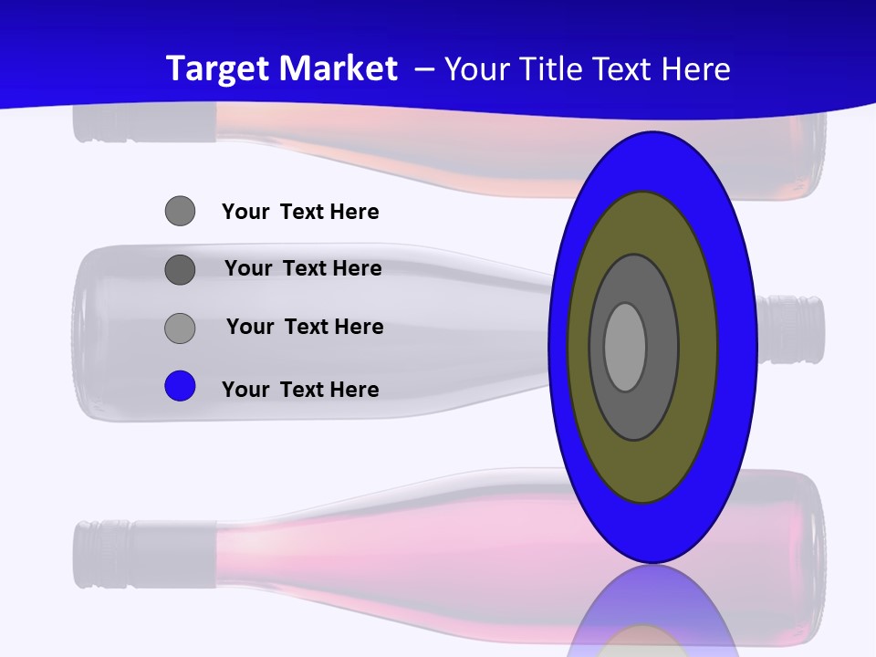 Isolated Colorful Wine Bottles Over A White Background PowerPoint Template