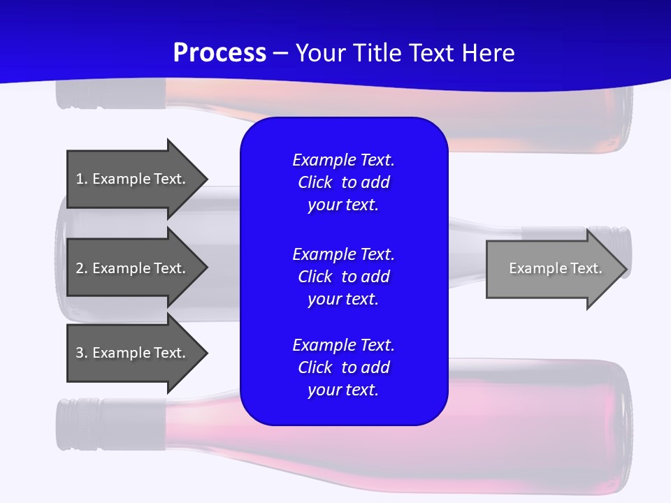 Isolated Colorful Wine Bottles Over A White Background PowerPoint Template