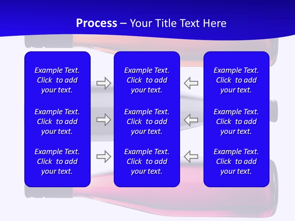 Isolated Colorful Wine Bottles Over A White Background PowerPoint Template