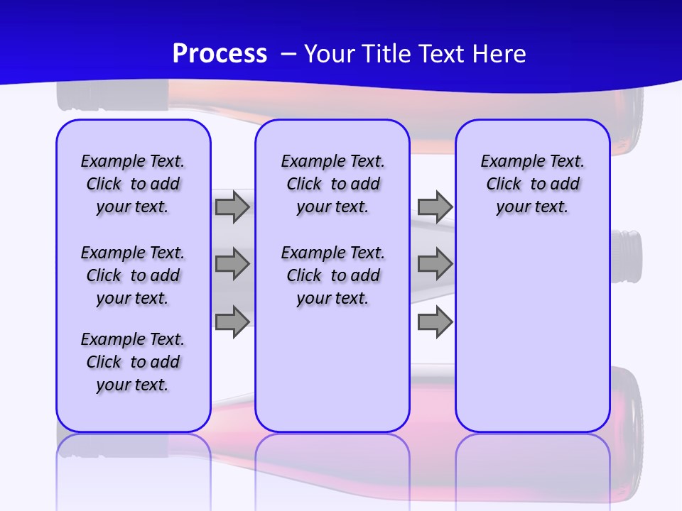 Isolated Colorful Wine Bottles Over A White Background PowerPoint Template