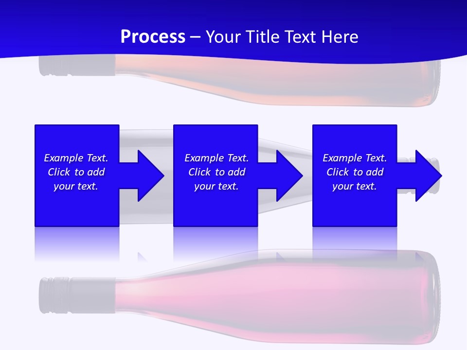 Isolated Colorful Wine Bottles Over A White Background PowerPoint Template