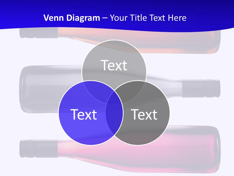 Isolated Colorful Wine Bottles Over A White Background PowerPoint Template