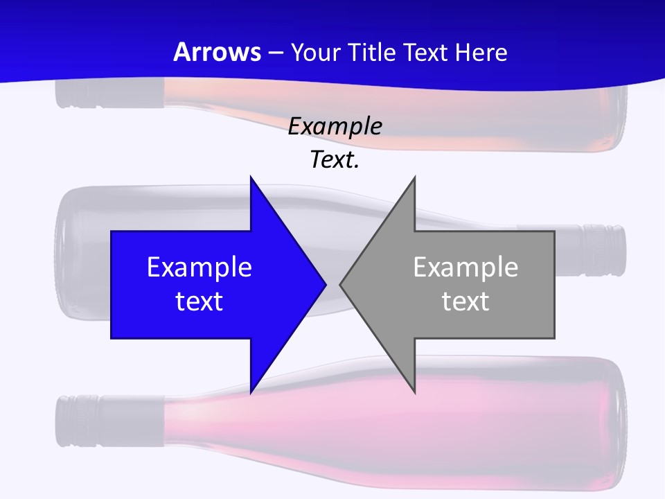 Isolated Colorful Wine Bottles Over A White Background PowerPoint Template