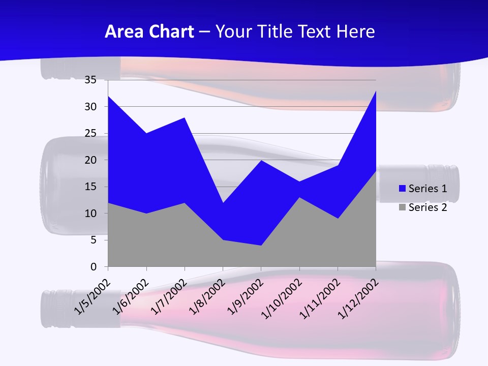 Isolated Colorful Wine Bottles Over A White Background PowerPoint Template