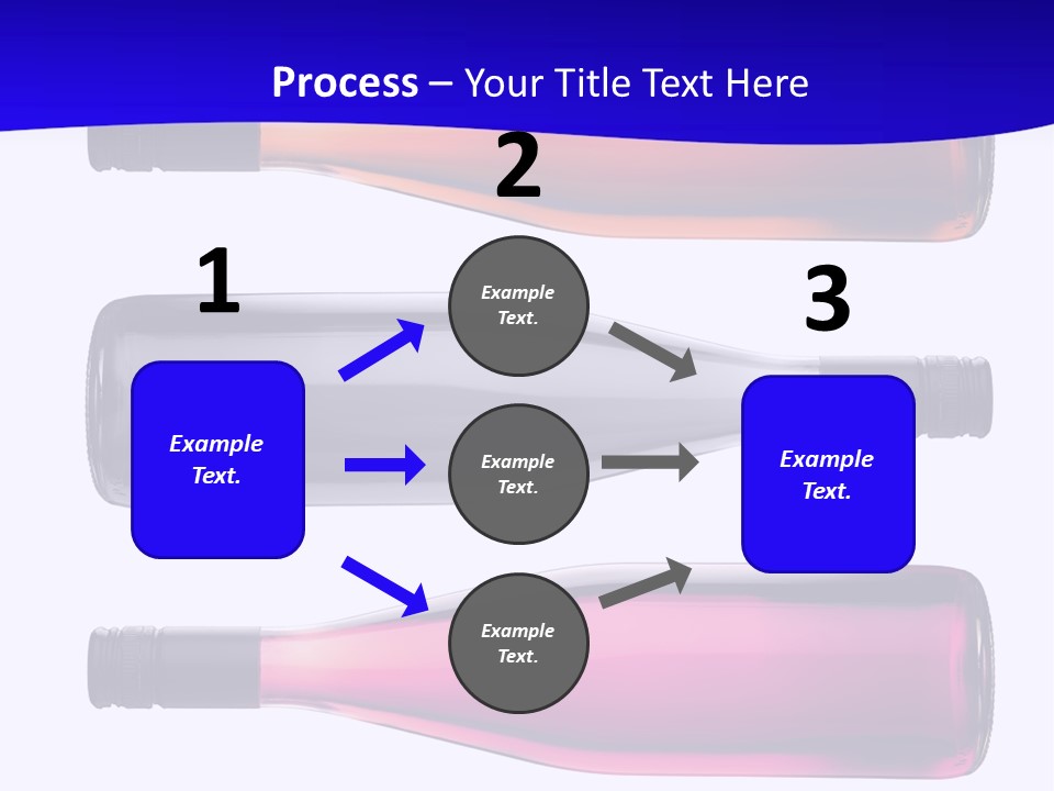 Isolated Colorful Wine Bottles Over A White Background PowerPoint Template